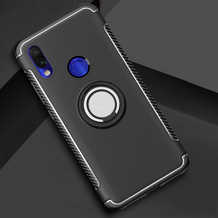 Magnetic Armor Protective Case for Xiaomi Redmi 7, with 360 Degree Rotation Ring Holder