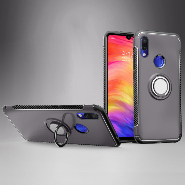 Magnetic Armor Protective Case for Xiaomi Redmi 7, with 360 Degree Rotation Ring Holder