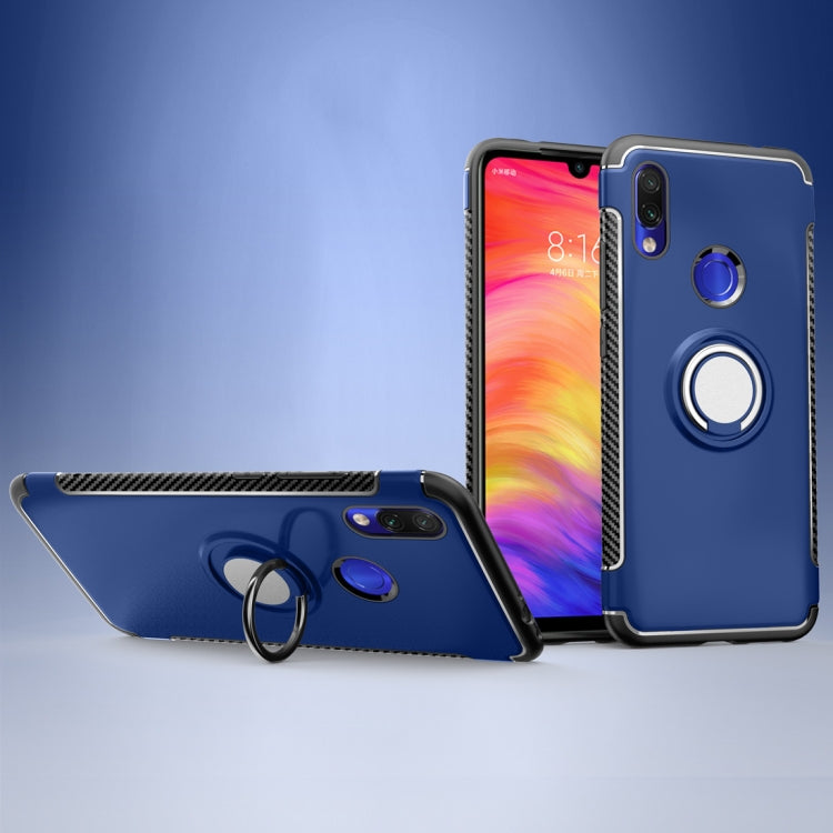 Magnetic Armor Protective Case for Xiaomi Redmi 7, with 360 Degree Rotation Ring Holder