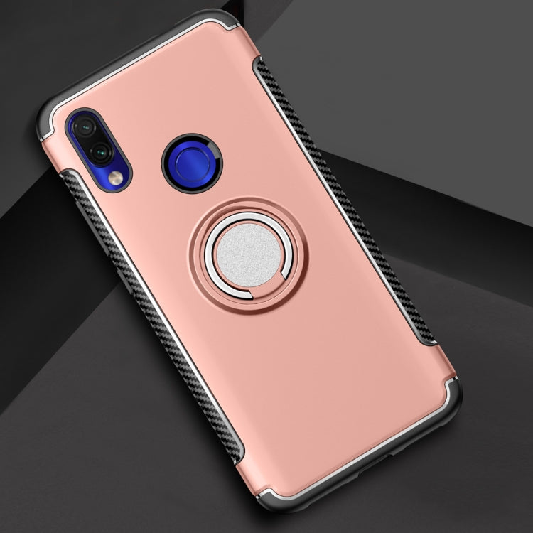 Magnetic Armor Protective Case for Xiaomi Redmi 7, with 360 Degree Rotation Ring Holder