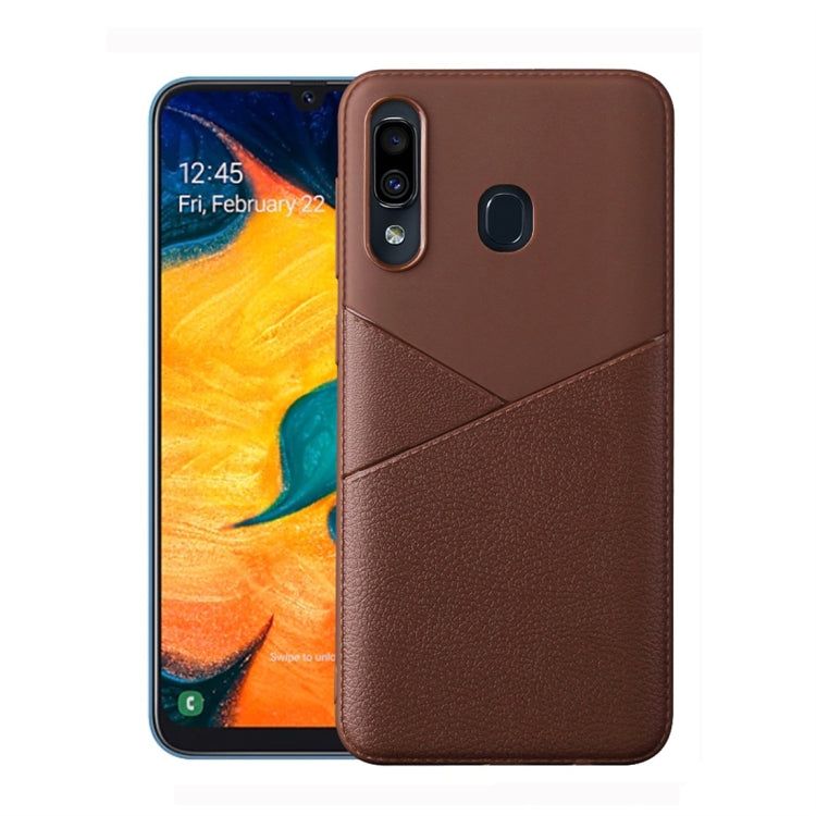 Ultra-thin Shockproof Soft TPU + Leather Case for Xiaomi Redmi S2(Brown)