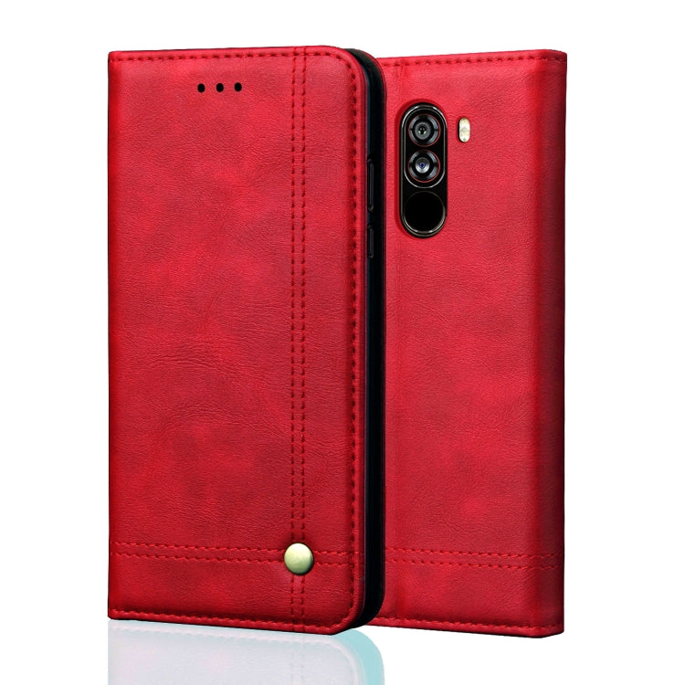 Casual Style Retro Crazy Horse Texture Horizontal Flip Leather Case for Xiaomi Pocophone F1, with Card Slots & Holder & Wallet