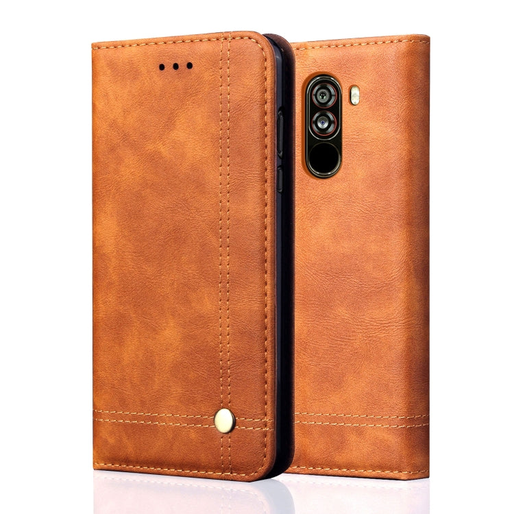 Casual Style Retro Crazy Horse Texture Horizontal Flip Leather Case for Xiaomi Pocophone F1, with Card Slots & Holder & Wallet