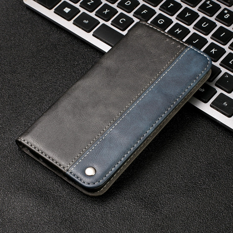 Business Solid Color Stitching Horizontal Flip Leather Case for Xiaomi Redmi 6 Pro, with Holder & Card Slots & Wallet & Lanyard