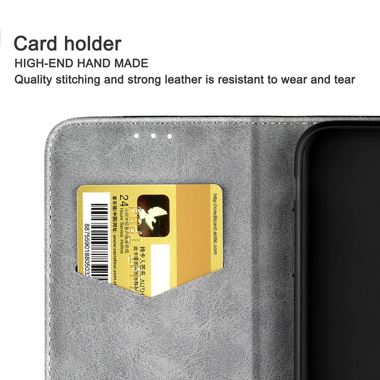 Business Solid Color Stitching Horizontal Flip Leather Case for Xiaomi Redmi Note 7 Pro, with Holder & Card Slots & Wallet & Lanyard