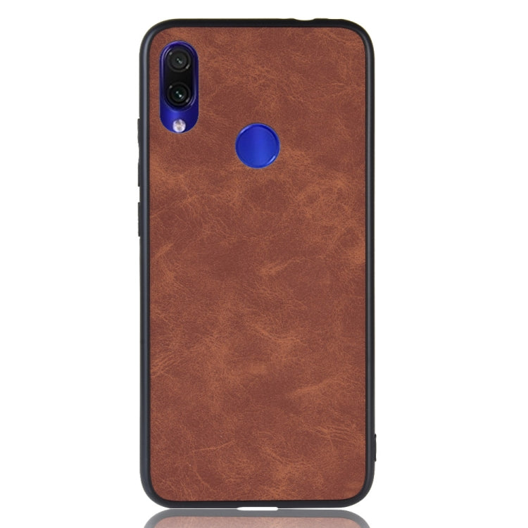 Shockproof Sheep Skin PC + PU + TPU Case for Xiaomi Redmi Note 7 (Brown)