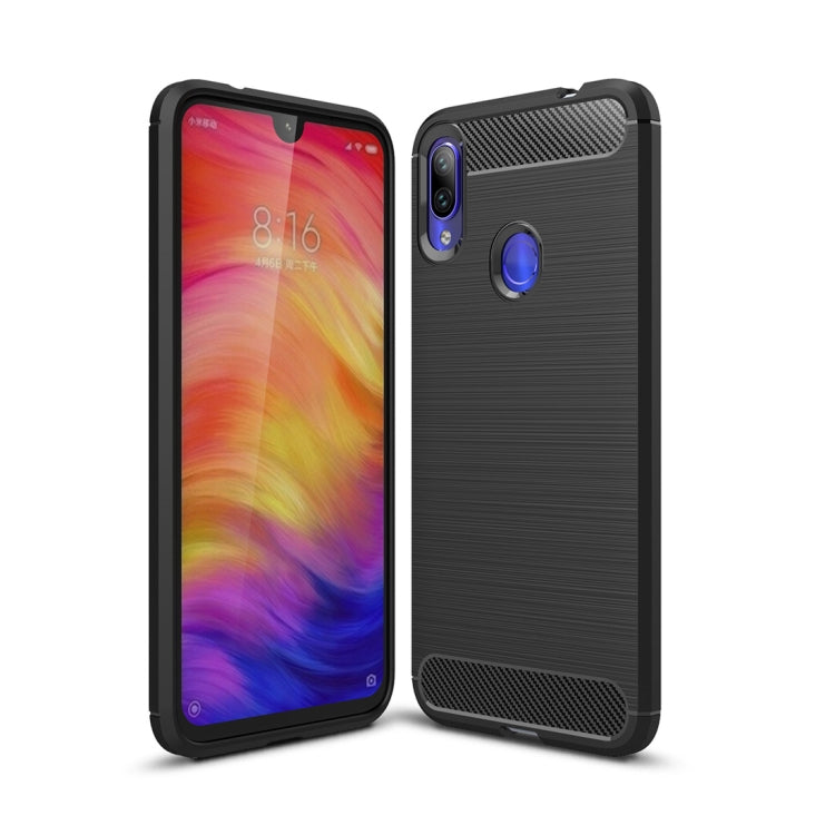 Brushed Texture Carbon Fiber TPU Case for Xiaomi Redmi Note 7 / Redmi Note 7 Pro