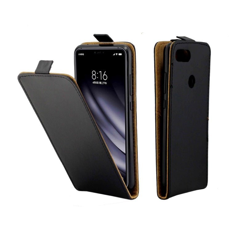 Business Style Vertical Flip TPU Leather Case for Xiaomi Mi 8 Lite, with Card Slot (Black)