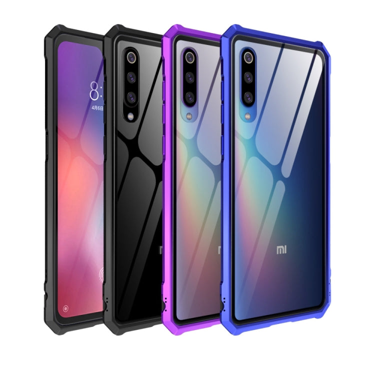 Snap-on Aluminum Frame and Tempered Glass Back Plate Case for Xiaomi 9