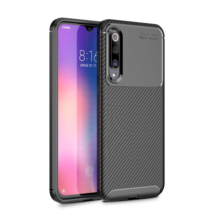 Beetle Series Carbon Fiber Texture Shockproof TPU Case for XiaoMi 9 SE(Black)