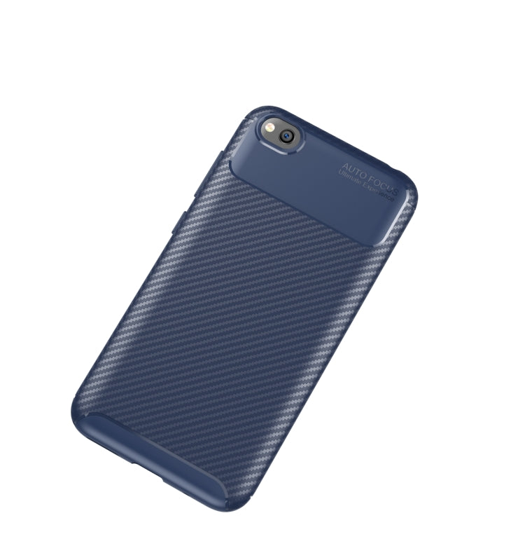 Beetle Series Carbon Fiber Texture Shockproof TPU Case for XiaoMi RedMi Go(Blue)