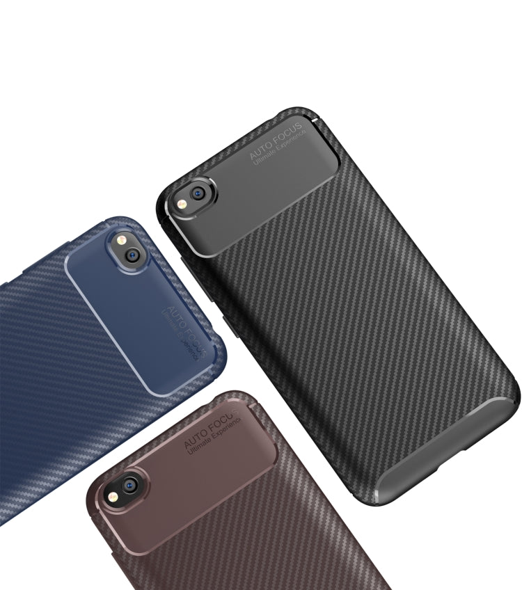 Beetle Series Carbon Fiber Texture Shockproof TPU Case for XiaoMi RedMi Go(Blue)