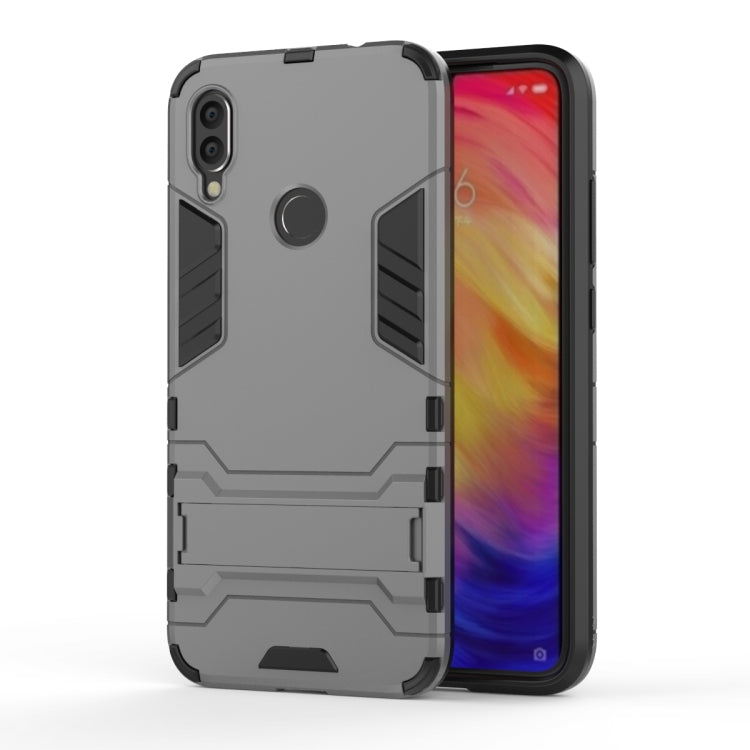 Shockproof PC + TPU Case for XiaoMi RedMi Note 7, with Holder