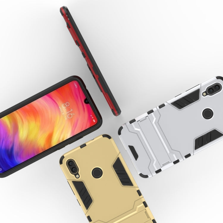 Shockproof PC + TPU Case for XiaoMi RedMi Note 7, with Holder