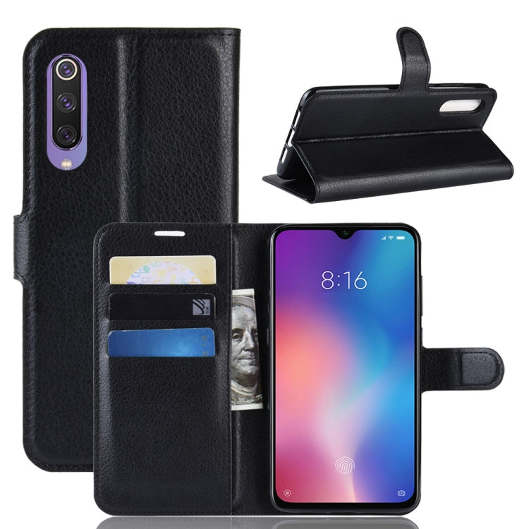 Litchi Texture Horizontal Flip Leather Case for Xiaomi Mi9 SE, with Wallet & Holder & Card Slots