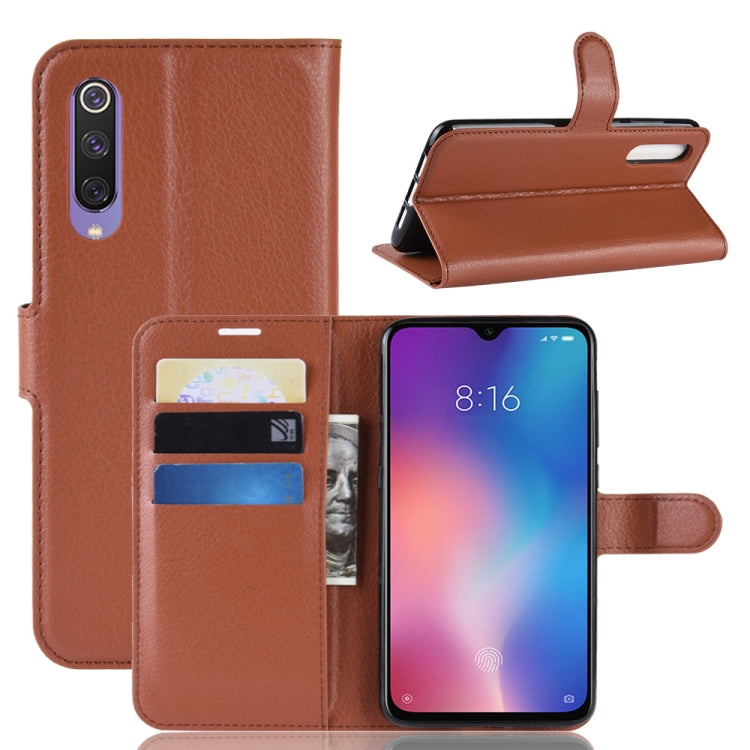 Litchi Texture Horizontal Flip Leather Case for Xiaomi Mi9 SE, with Wallet & Holder & Card Slots