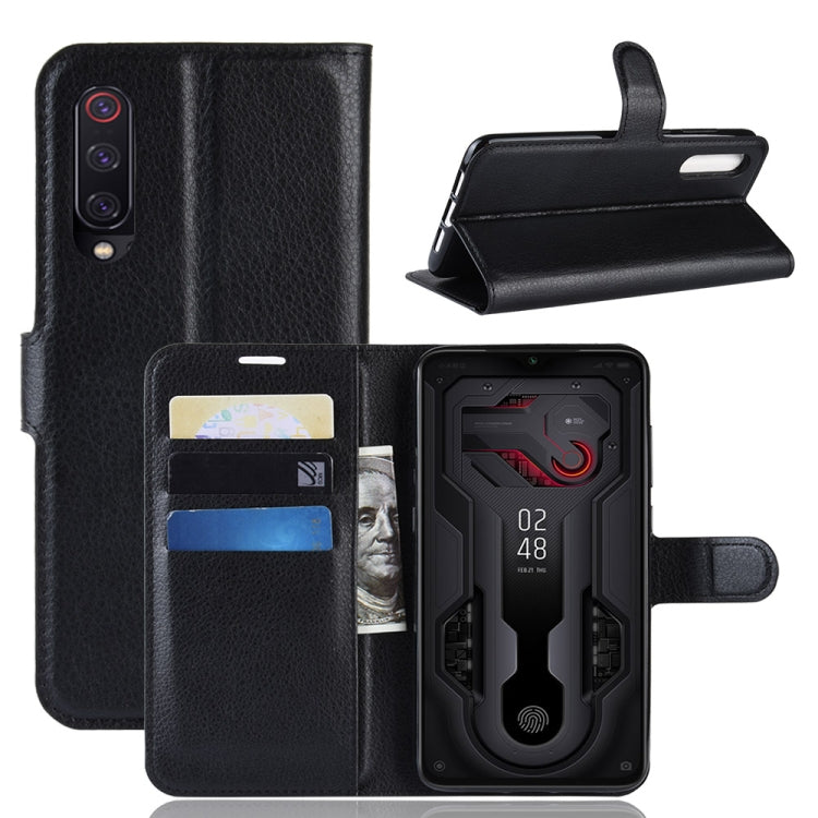 Litchi Texture Horizontal Flip Leather Case for Xiaomi Mi9, with Wallet & Holder & Card Slots