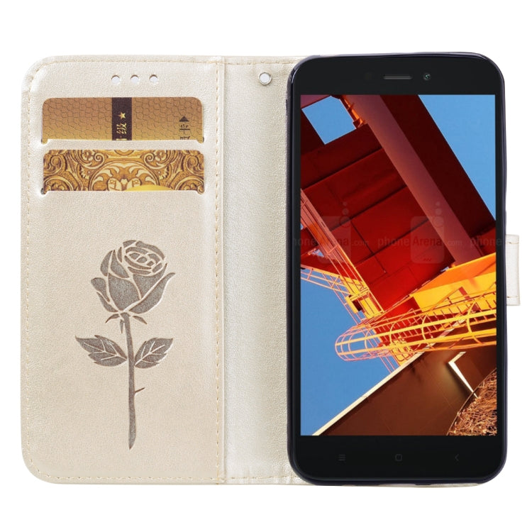 Rose Embossed Horizontal Flip PU Leather Case for Xiaomi Redmi Go, with Holder & Card Slots & Wallet