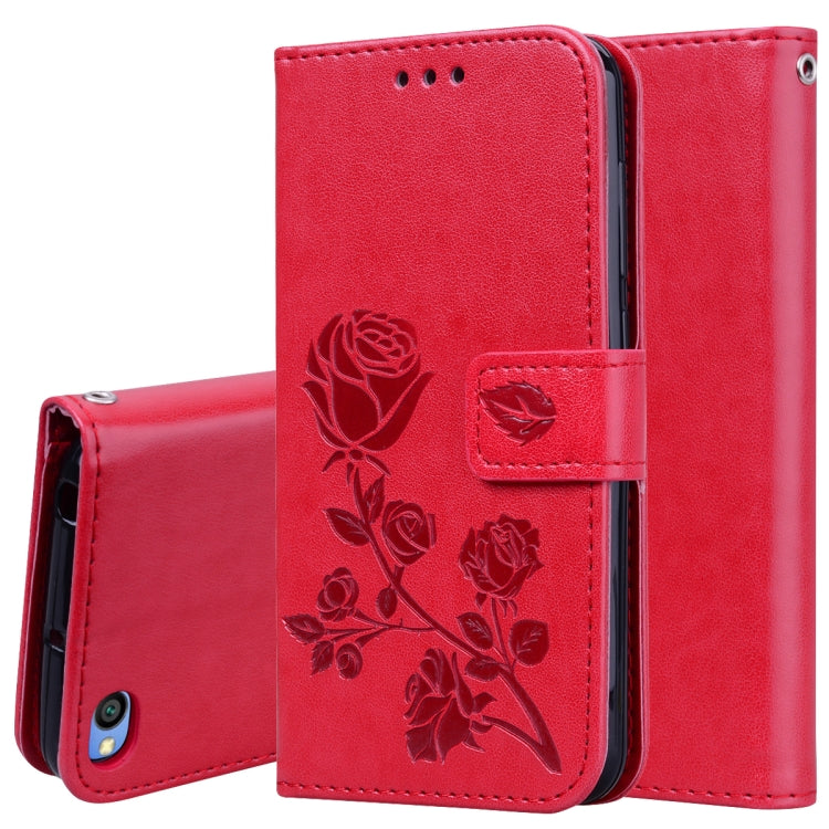 Rose Embossed Horizontal Flip PU Leather Case for Xiaomi Redmi Go, with Holder & Card Slots & Wallet