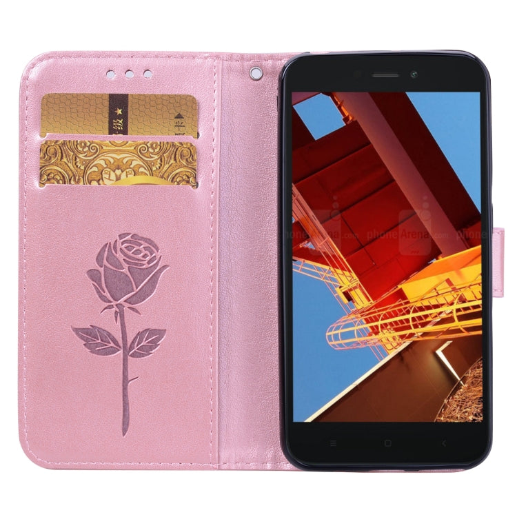 Rose Embossed Horizontal Flip PU Leather Case for Xiaomi Redmi Go, with Holder & Card Slots & Wallet