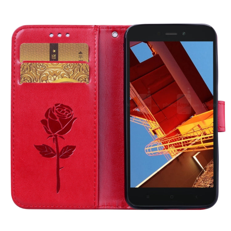 Rose Embossed Horizontal Flip PU Leather Case for Xiaomi Redmi Go, with Holder & Card Slots & Wallet