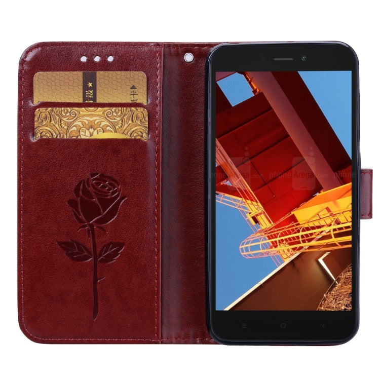 Rose Embossed Horizontal Flip PU Leather Case for Xiaomi Redmi Go, with Holder & Card Slots & Wallet