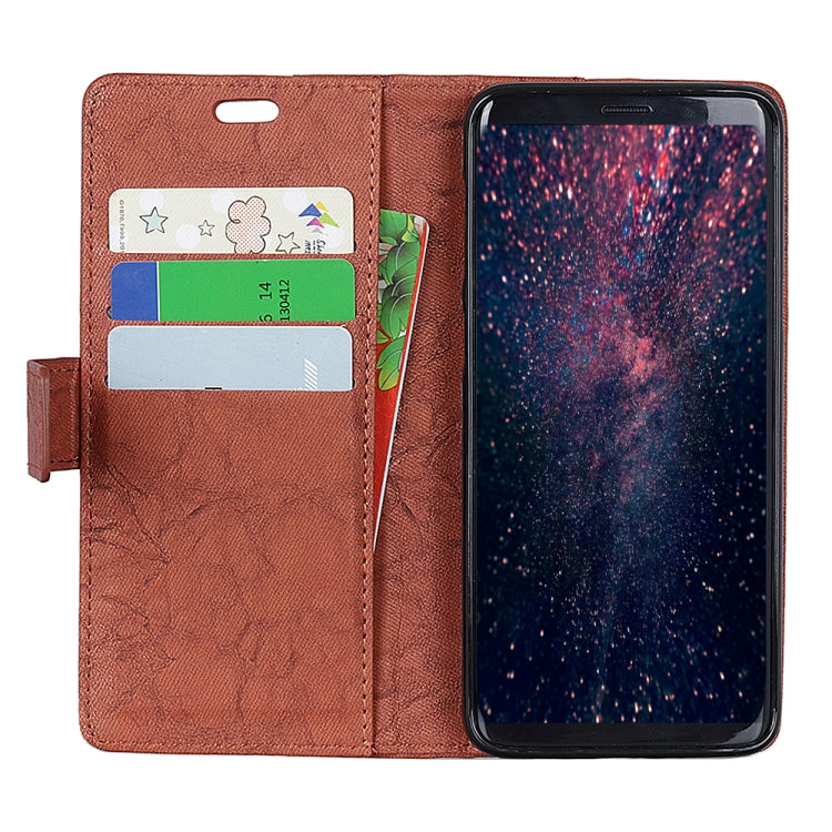 Copper Buckle Retro Crazy Horse Texture Horizontal Flip Leather Case for Xiaomi Redmi 6 Pro, with Holder & Card Slots & Wallet