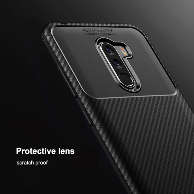 Beetle Shape Carbon Fiber Texture Shockproof TPU Case for Xiaomi Pocophone F1