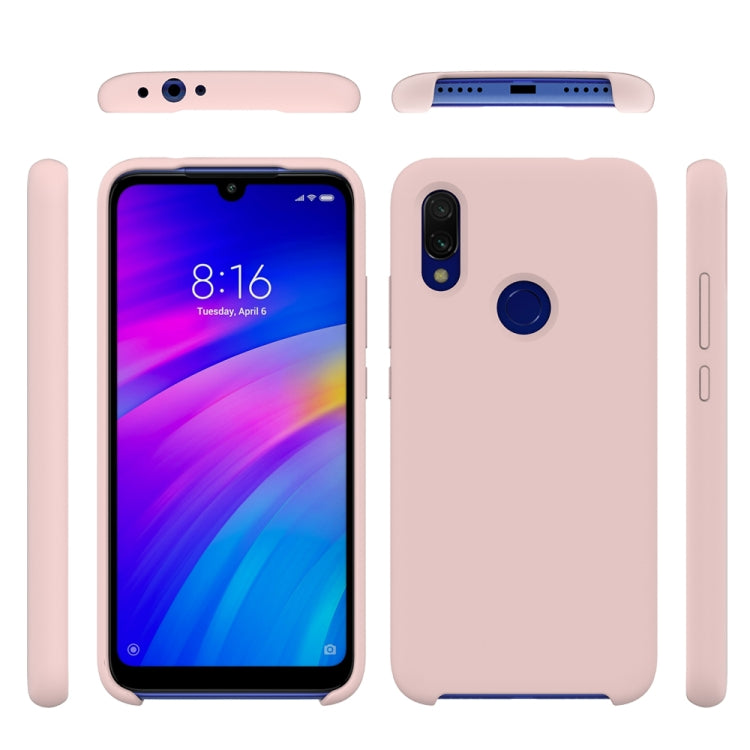 Solid Color Liquid Silicone Shockproof Full Coverage Case for Xiaomi Redmi 7