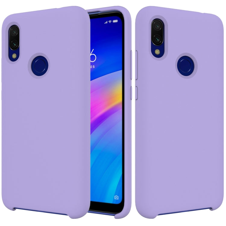 Solid Color Liquid Silicone Shockproof Full Coverage Case for Xiaomi Redmi 7