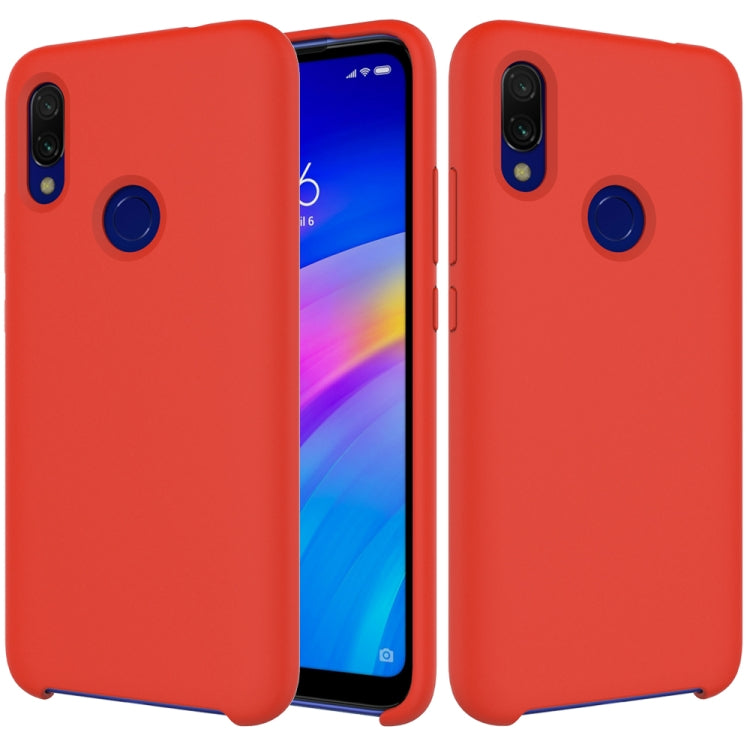 Solid Color Liquid Silicone Shockproof Full Coverage Case for Xiaomi Redmi 7