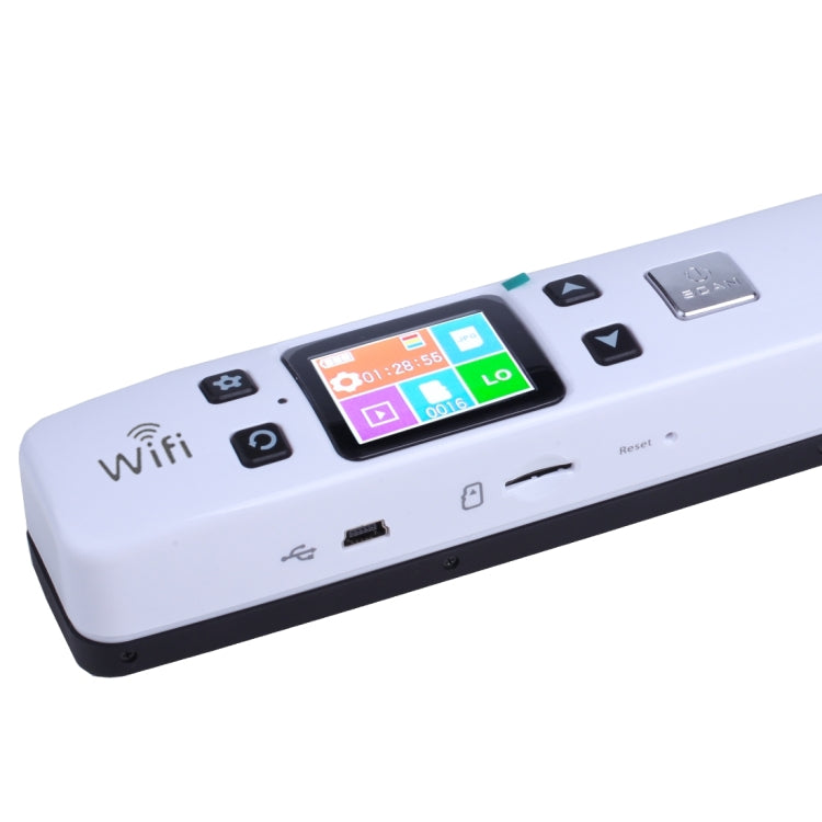 iScan02 WiFi Double Roller Mobile Document Portable Handheld Scanner with LED Display,  Support 1050DPI  / 600DPI  / 300DPI  / PDF / JPG / TF