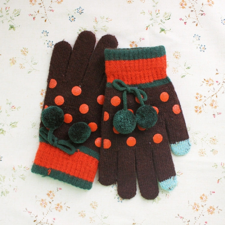 2 Pack Dot Touch Wool Gloves