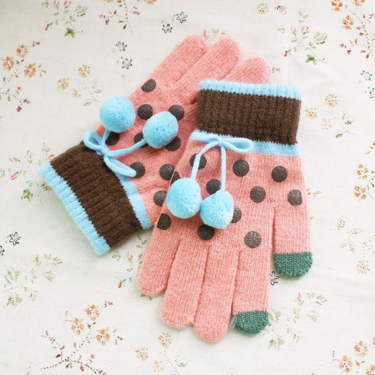 2 Pack Dot Touch Wool Gloves