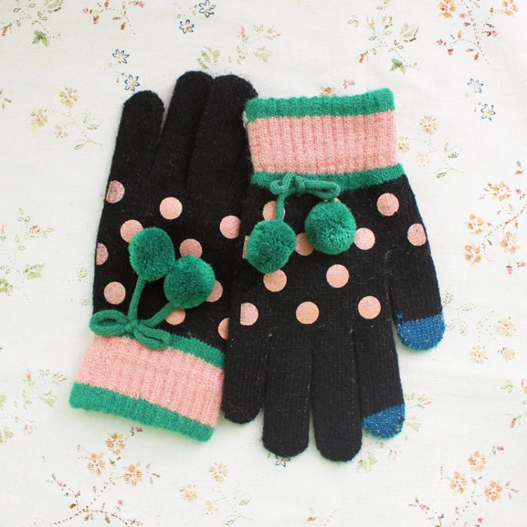 2 Pack Dot Touch Wool Gloves