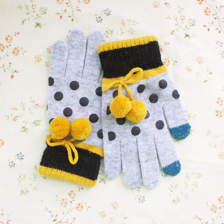 2 Pack Dot Touch Wool Gloves