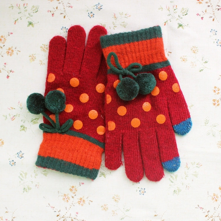 2 Pack Dot Touch Wool Gloves