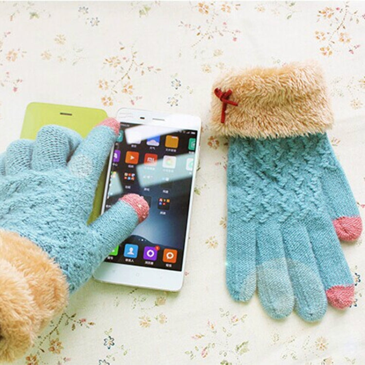 2 Pack Full Touch Screen Finger Wool Gloves