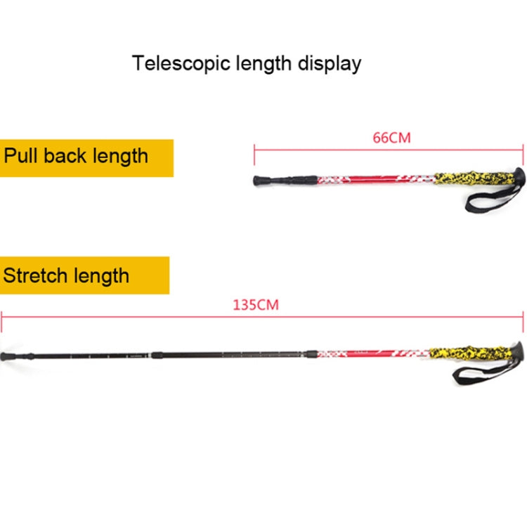 135cm Adjustable Portable Height Outdoor Aluminum Trekking Poles
