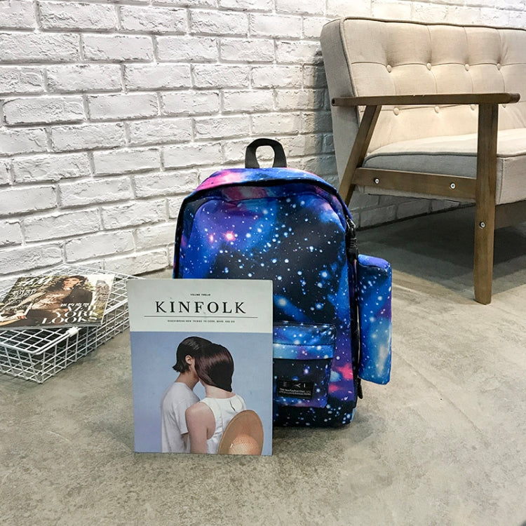 Star Sky Magic Student Bag Girls Backpack (Blue)