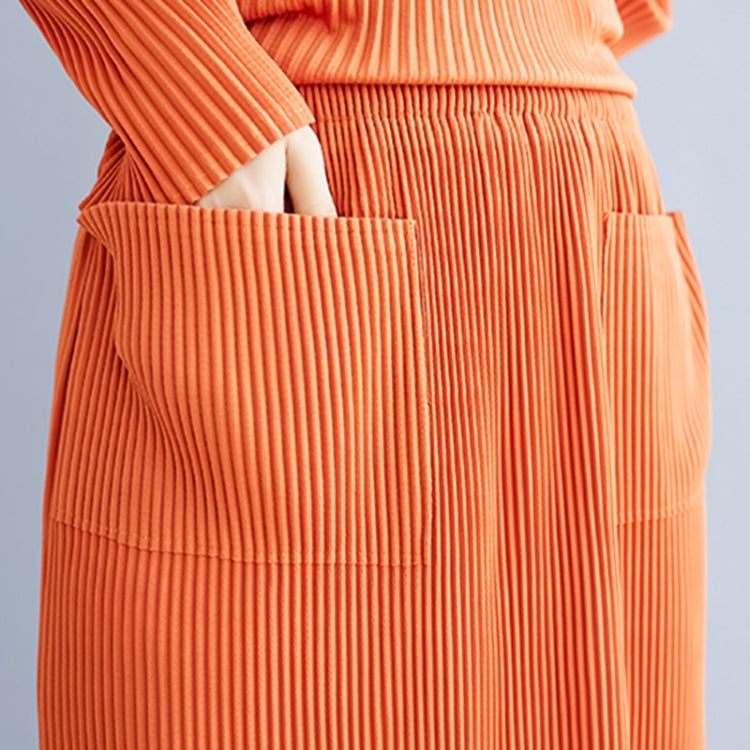 Fall Solid Color Slim Stretch Knitted Skirt + Top Suit For Ladies