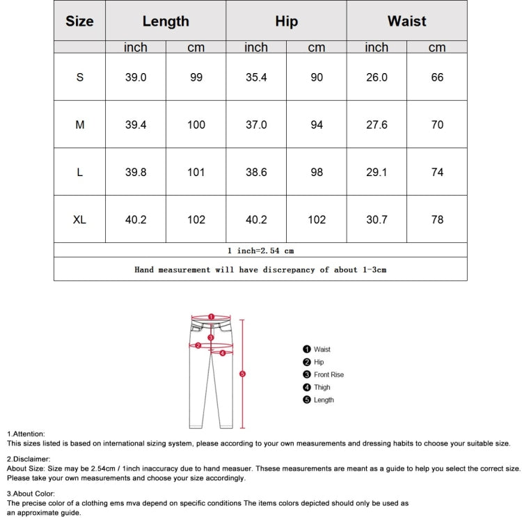 Women Denim Button Adjustable Length Jeans