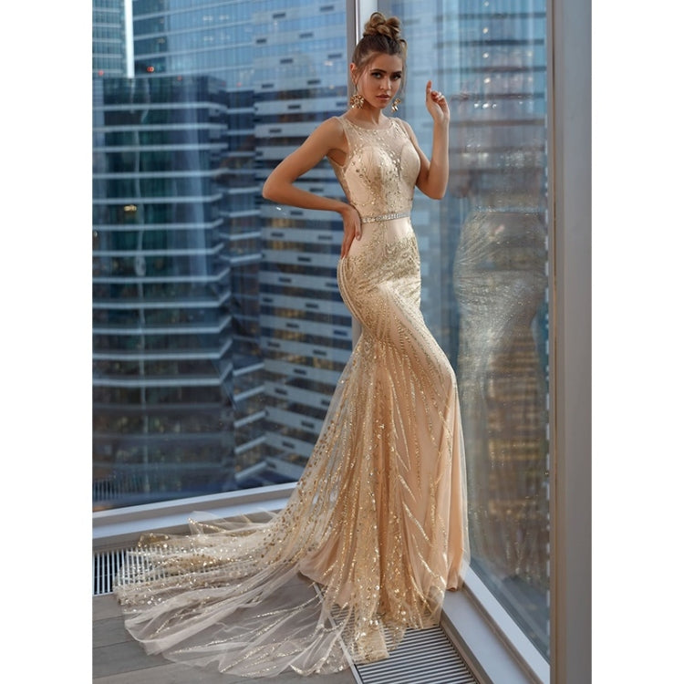 Women Slim-fit Sleeveless Floor-length Skirt Dress