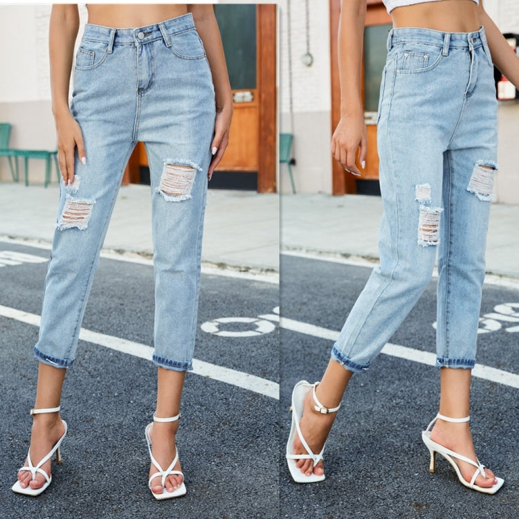 Women High-rise Slim-fit Ripped Jeans