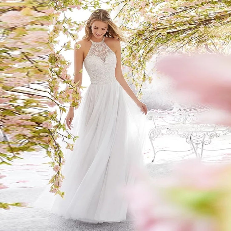 Women Sleeveless Halter Long Skirt Dress