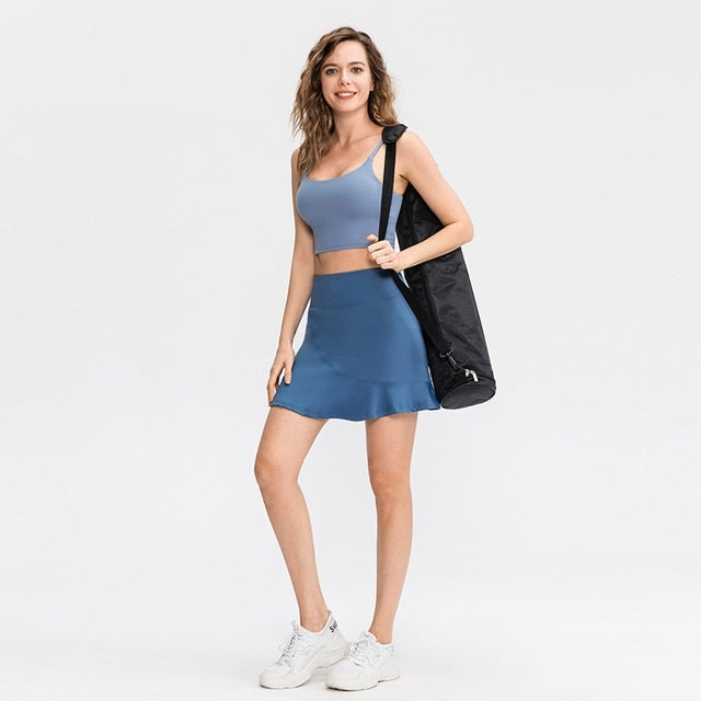 Anti-emptied And Quick-drying Sports Skirt With Mini-socks For Women