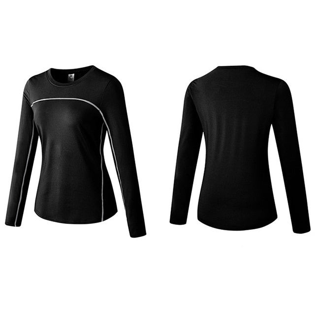 Fall And Winter Plus Velvet Quick-drying Stretch Yoga Long-sleeved Shirt for Ladies