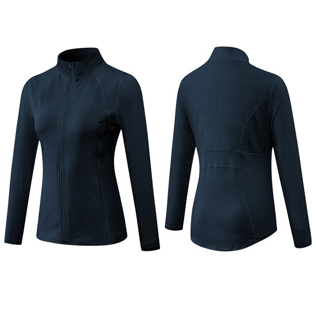 Autumn And Winter Zipper Long-sleeved Sports Jacket for Ladies