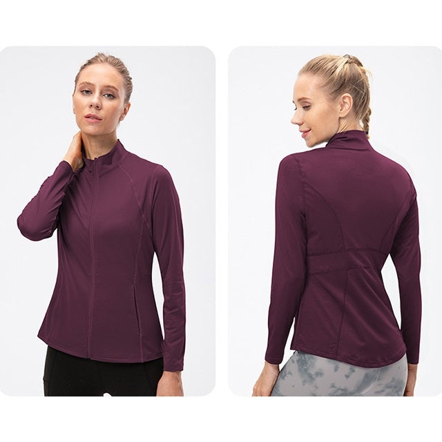 Autumn And Winter Zipper Long-sleeved Sports Jacket for Ladies