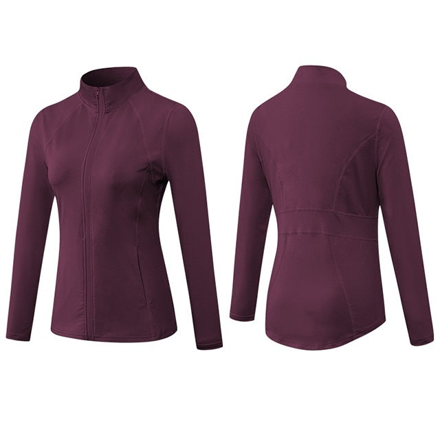 Autumn And Winter Zipper Long-sleeved Sports Jacket for Ladies